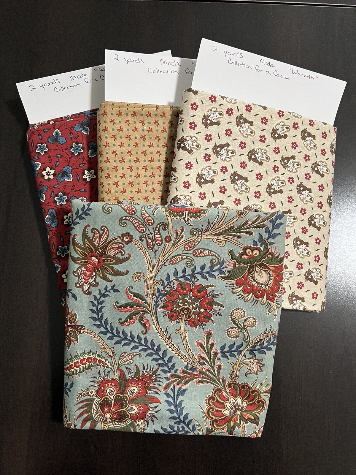 Moda Mixed Bundle - Four 2 Yard Cuts From Warmth, Love And Friendship Lines