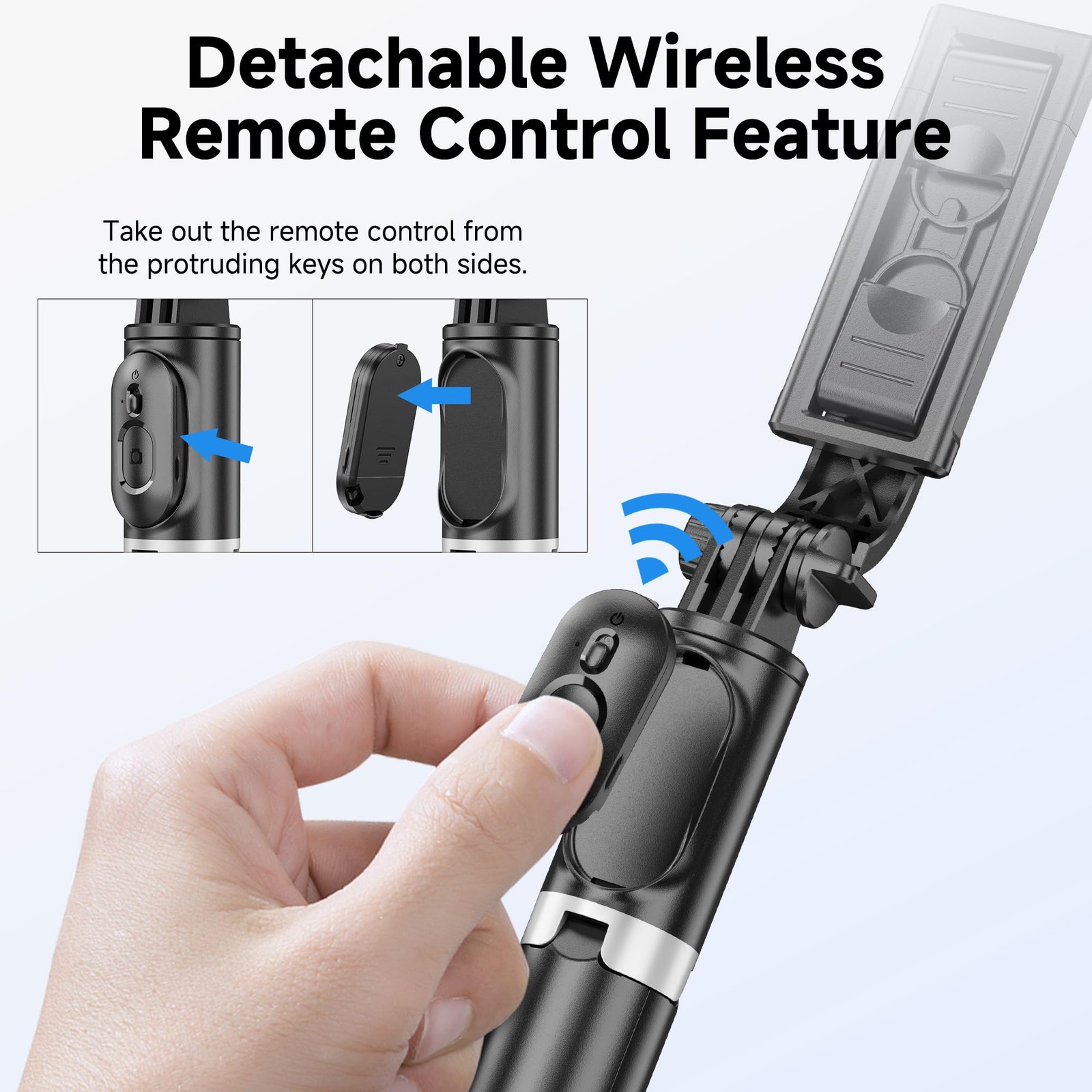 Selfieshow Selfie Stick Tripod Remote, Wireless Remote Shutter for Smartphone...