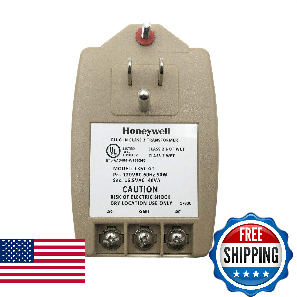 Honeywell 1361-Gt Transformer 16.5Vac 40Va 2.4A