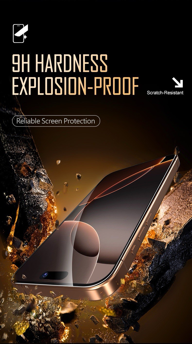 Tempered Glass Screen Protector For Apple iPhone 17 ,Iphone 17 Pro, Pro Max, Air