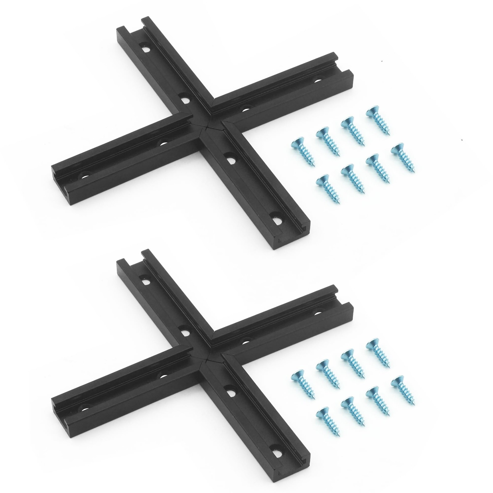 3 Inch T Tracks For Woodworking Intersection Kit 2 Set DoubleCut Track