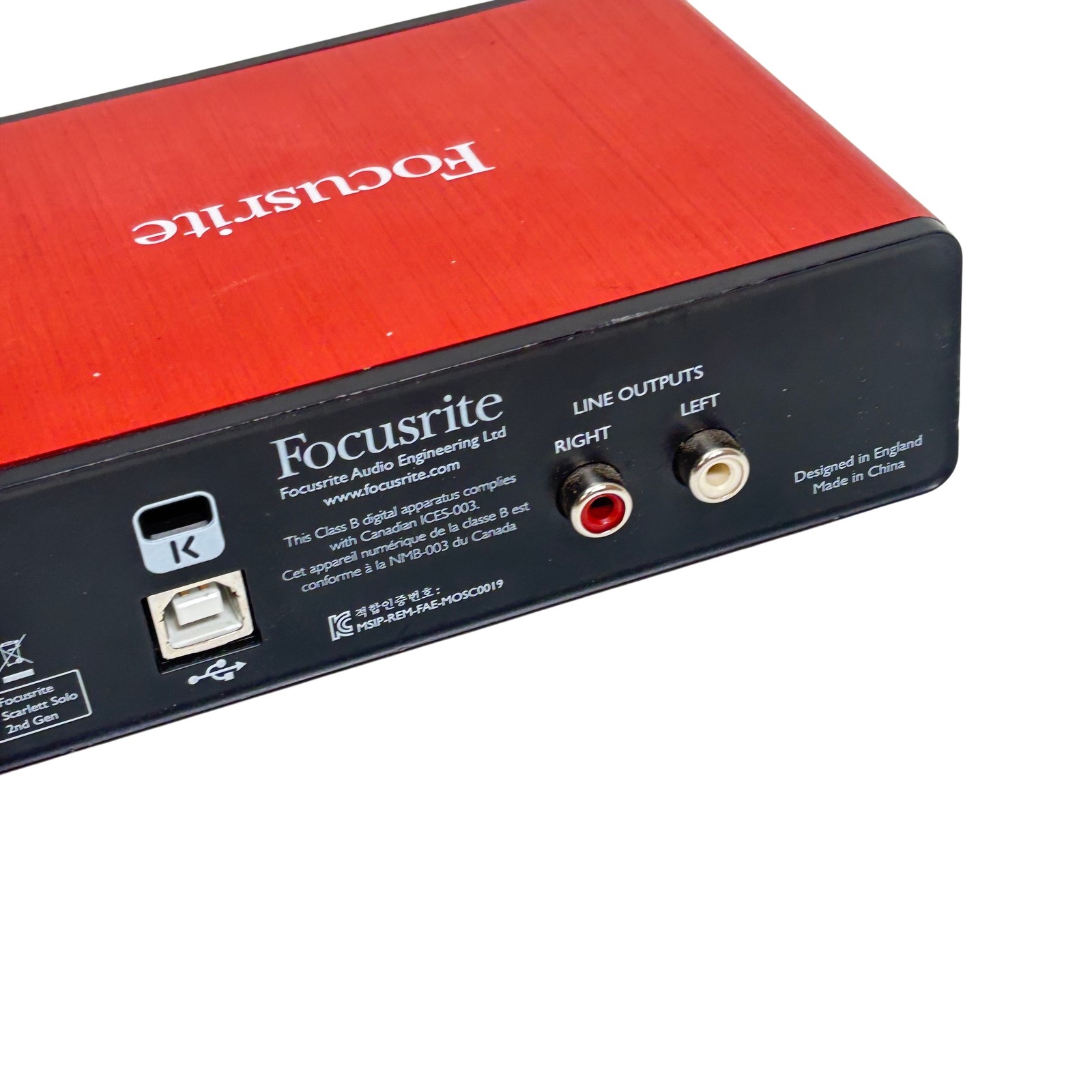 Focusrite SCARLETTSOLO 24 Bit 192 kHz USB Audio Interface