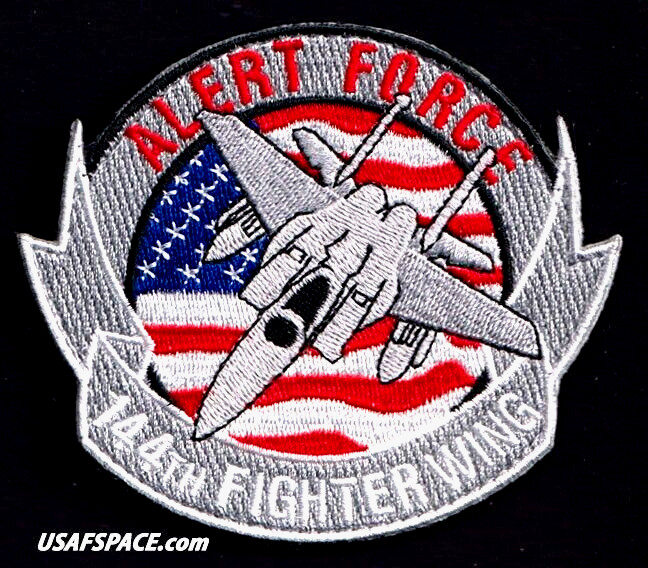 USAF 144TH FIGHTER WING -F-15- ALERT FORCE -Fresno ANGB, CA- ORIGINAL VEL PATCH