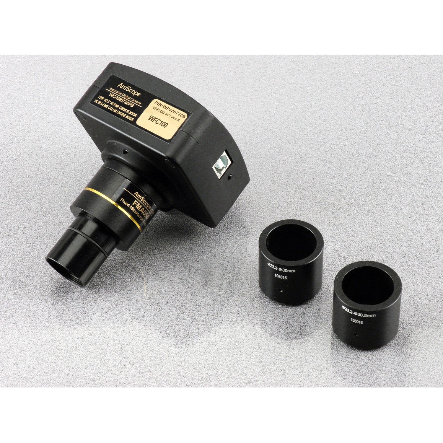 AmScope WF100 720p Wi-Fi Microscope Digital Camera new