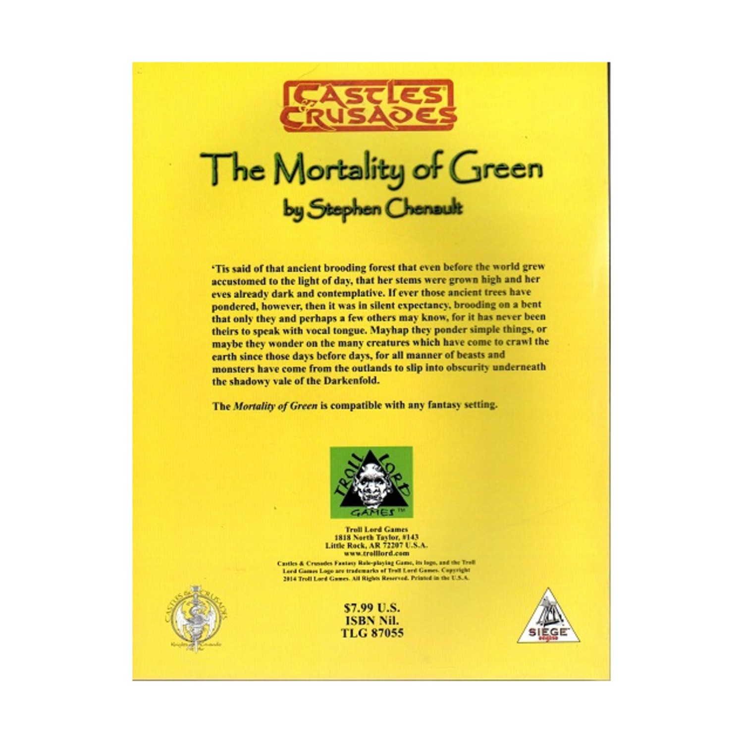 Mortality of Green (2nd) EX