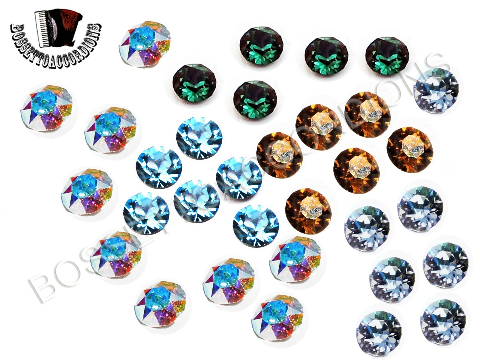 Accordion Decorative Crystals (SET of 10)