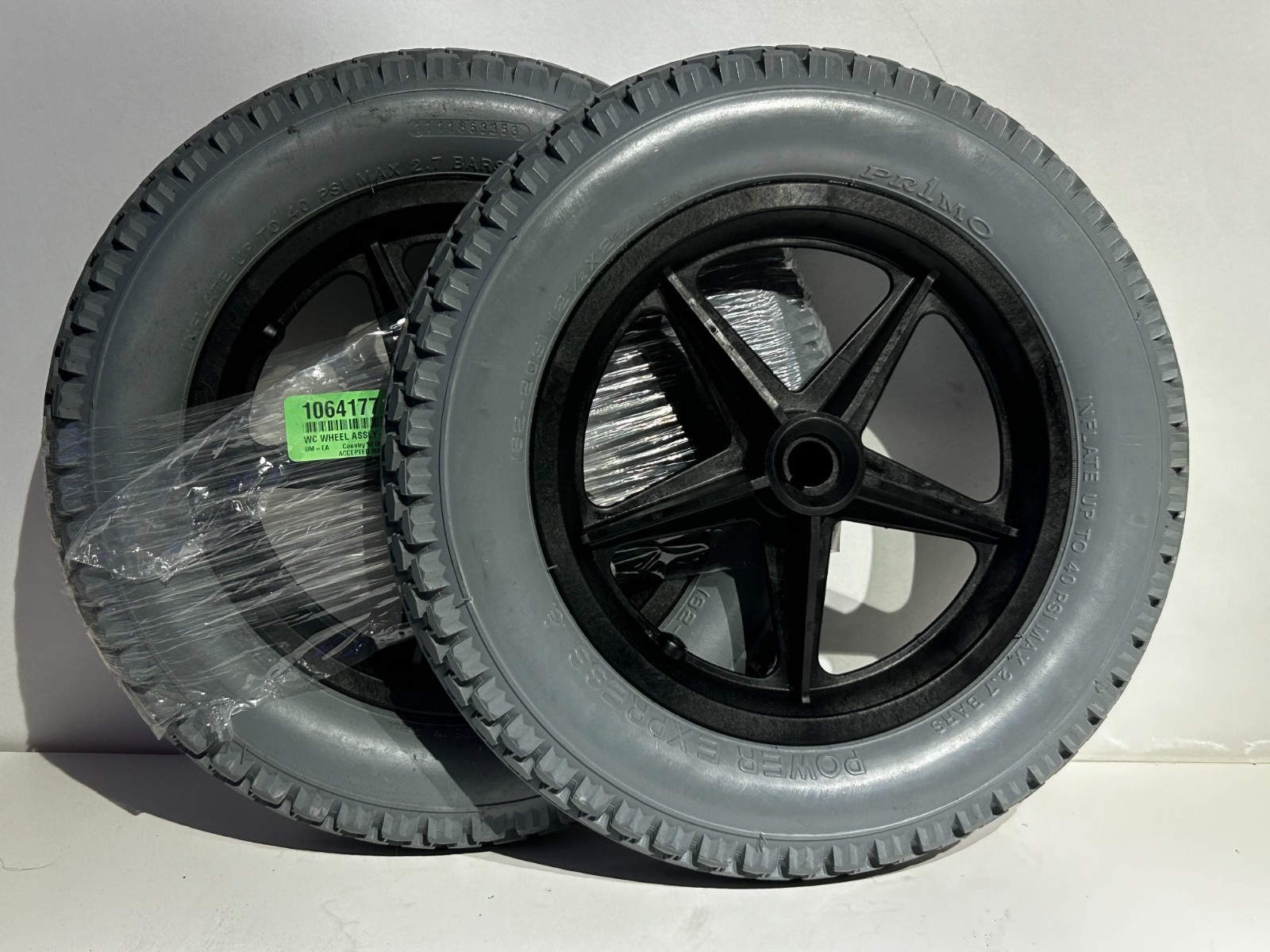 Invacare Wheels 12 1/2" x 2 1/4" Flat Free (PAIR)