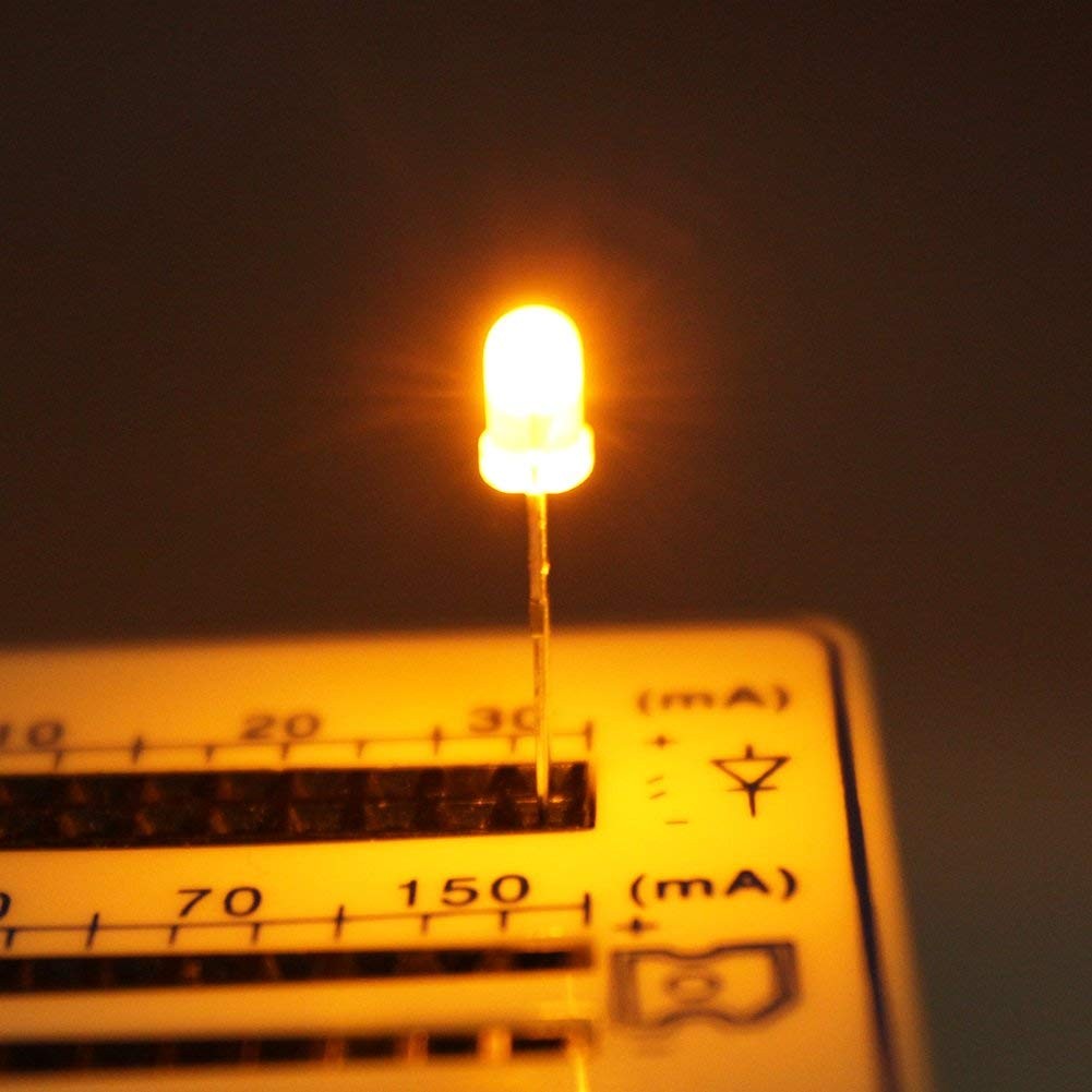 DiCUNO 500Pcs (5 Colors x 100P) 3MM Light 500 Pack, R/Y/B/G/W, 500 Pack