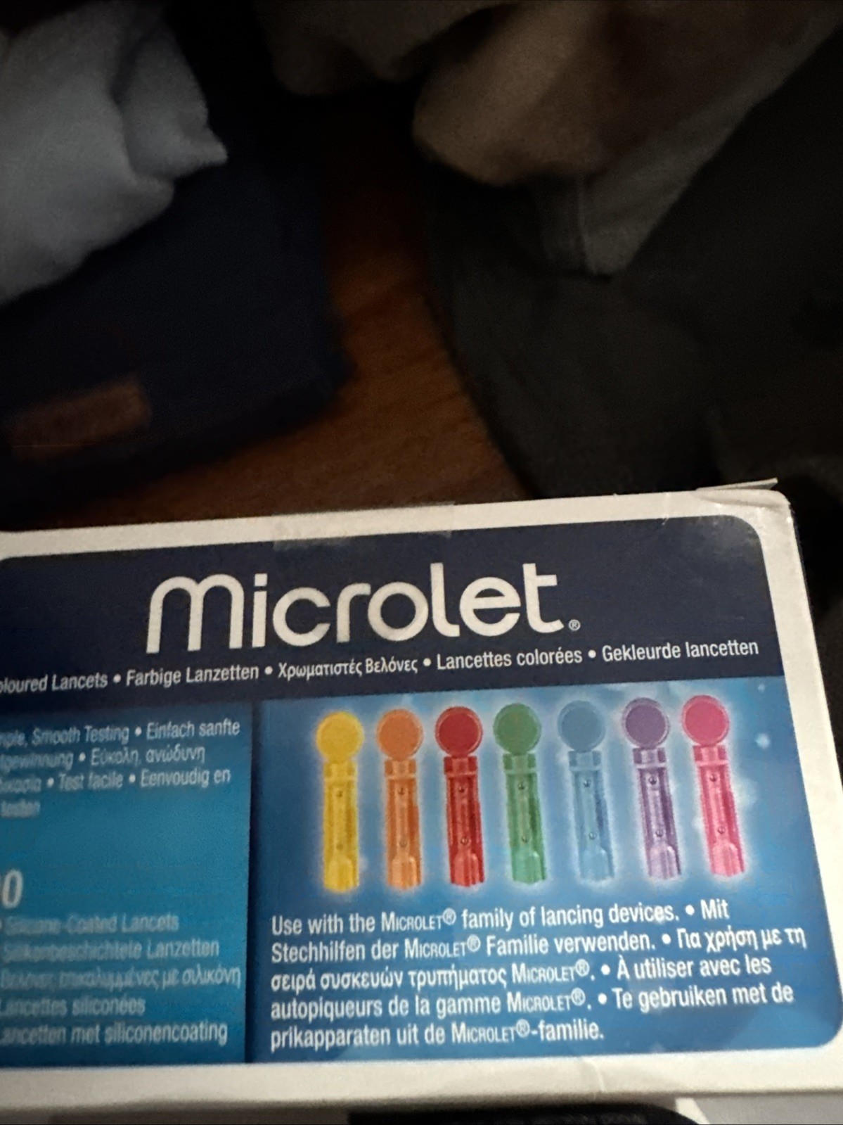 Microlet Colored Silicone Coated Lancets -  100 Ct - Expires 2025