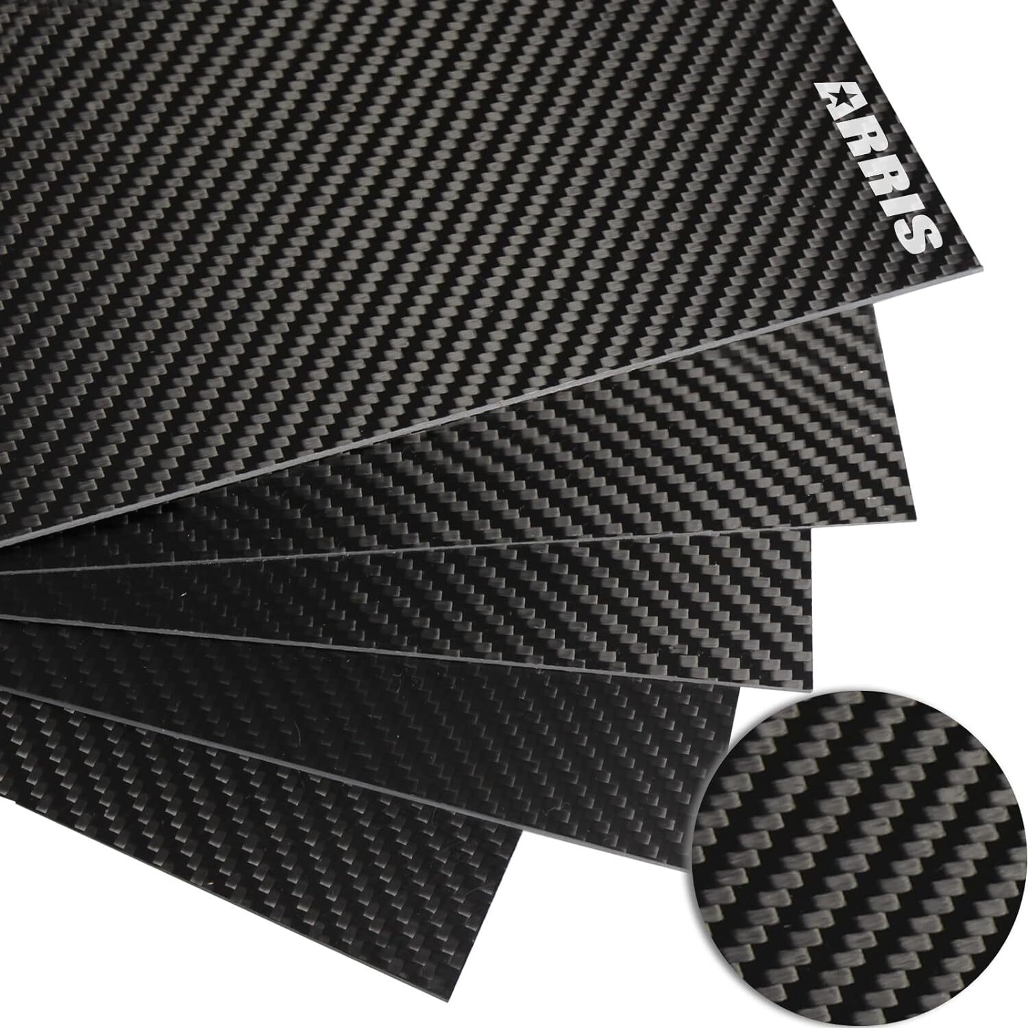 ARRIS Carbon Fiber Sheet, 100% Pure Carbon Sheet Fiber Plate Board Small Sizes