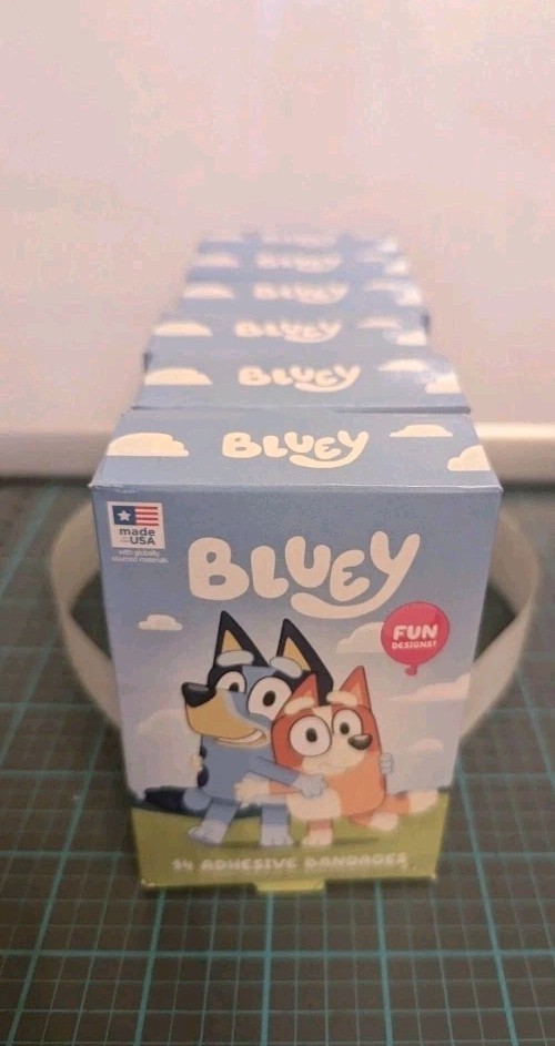 BOXES BLUEY Sterile ADHESIVE BANDAGES BANDAIDS 14/box 3/4in X 4 In Lot Of 6 NEW