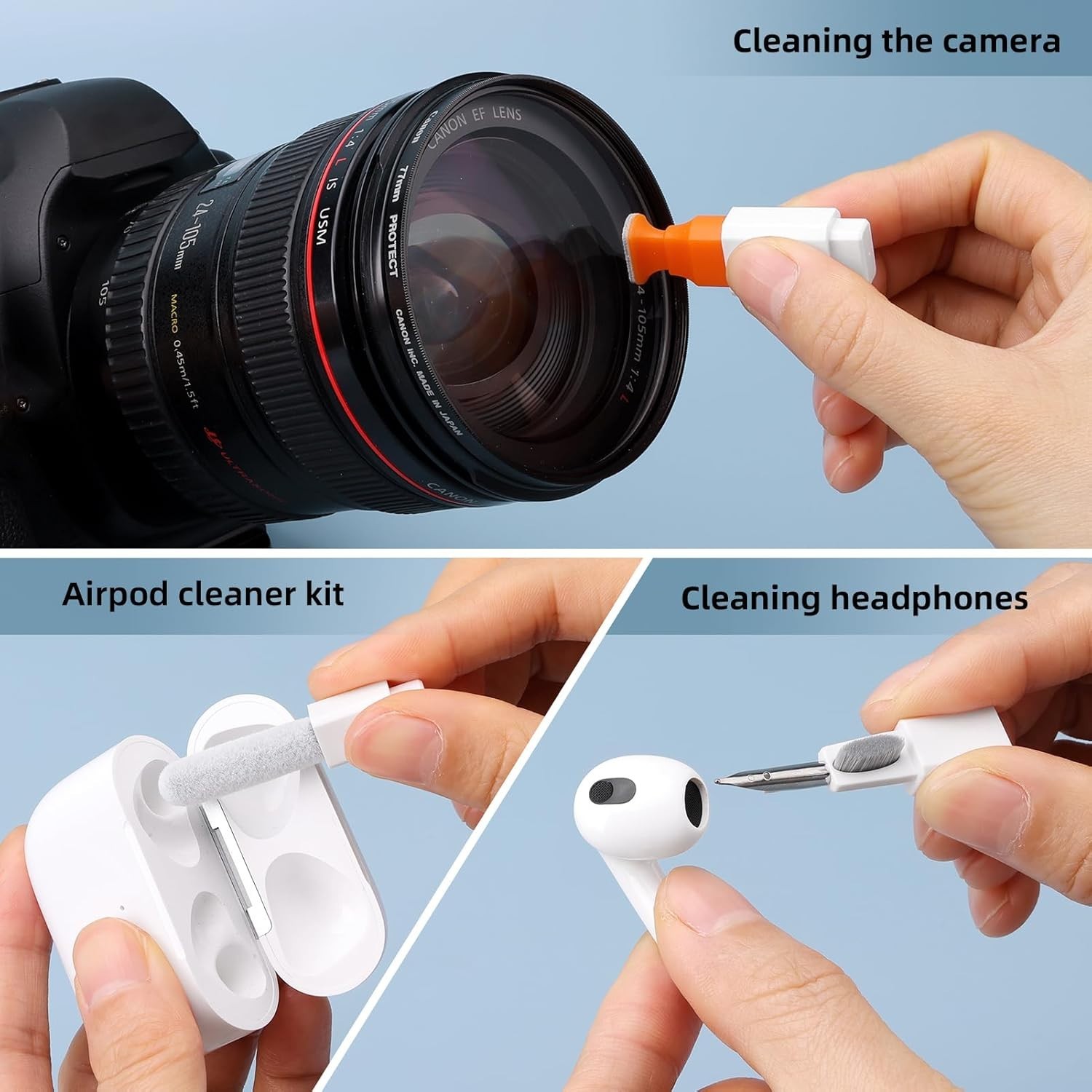 NEW All-in-1 Computer Keyboard & Screen Cleaning Kit Multi-Function Laptop Tool