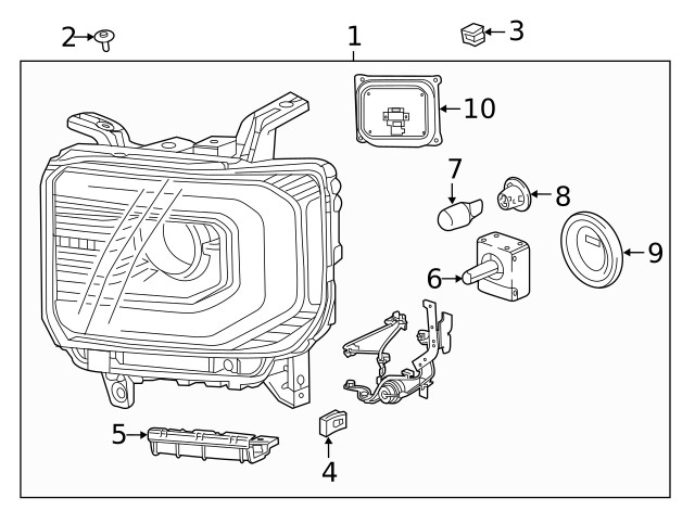 Genuine GM Front Side Turn Signal Lamp Socket 23507119