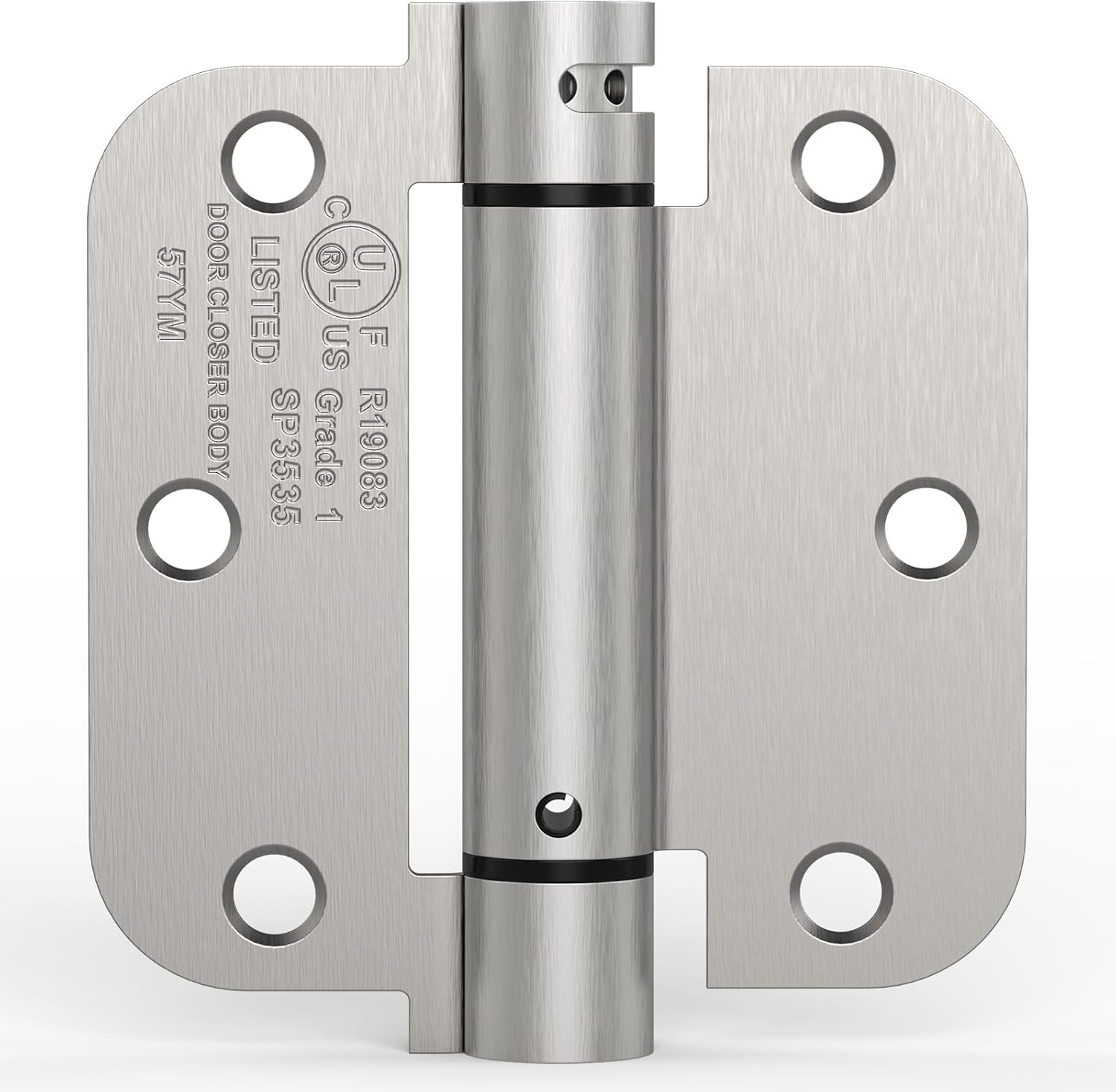 Self Closing Door Hinge, Auto Closing Spring Hinge with Adjustable Tension, 3.5