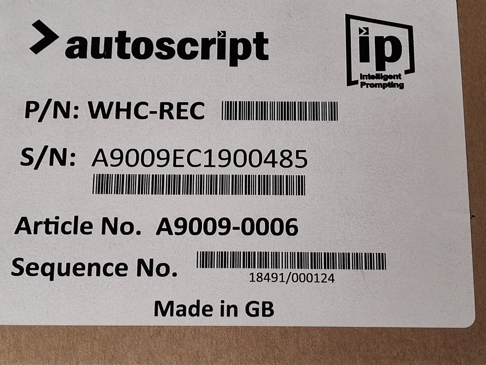 Autoscript WP-IP Wireless Base Station A9009-0006