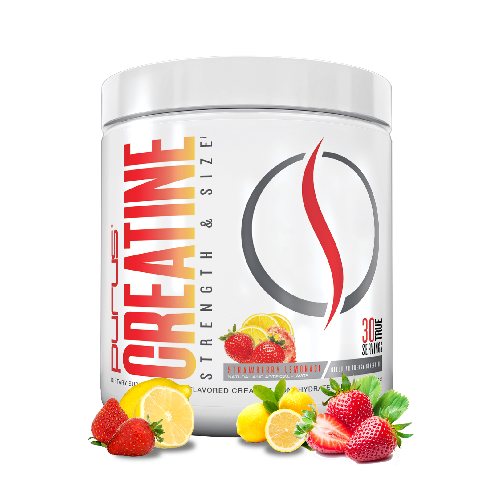 Flavored Creatine Monohydrate Powder by Purus Labs: Boost Power & Strength 30srv