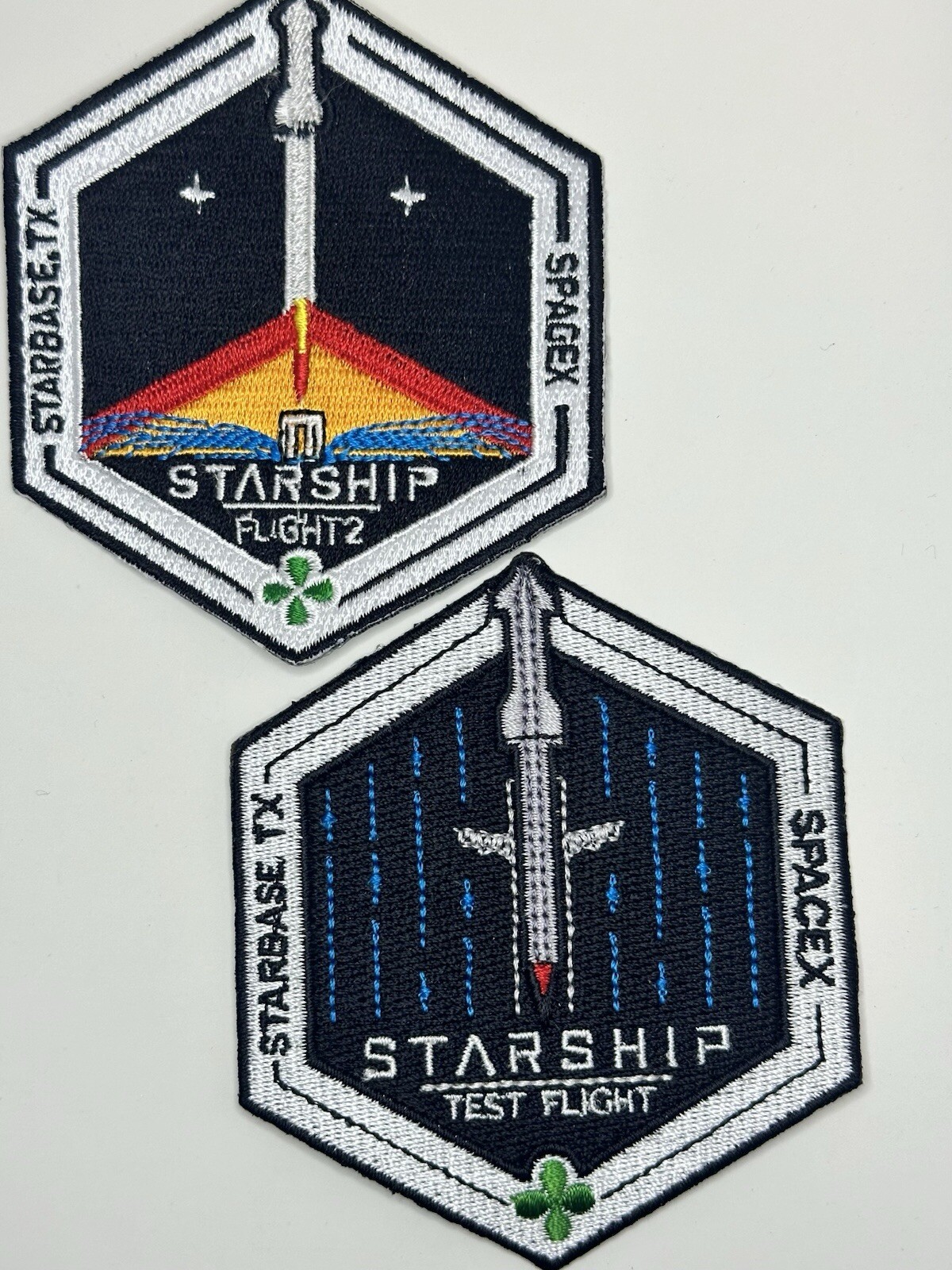 SpaceX Starship 1 & 2 Orbital Launch Mission Combo Patches 3" Iron On Sew On