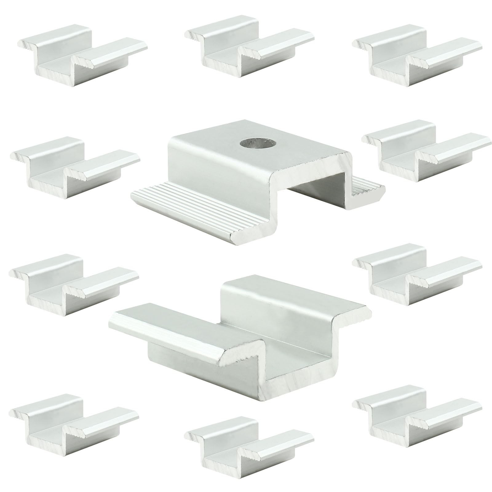 HARSKIYER 12 Pack Solar Panel Mid Clamp, 1.06 Inch Solar Panel Mounting Brack...