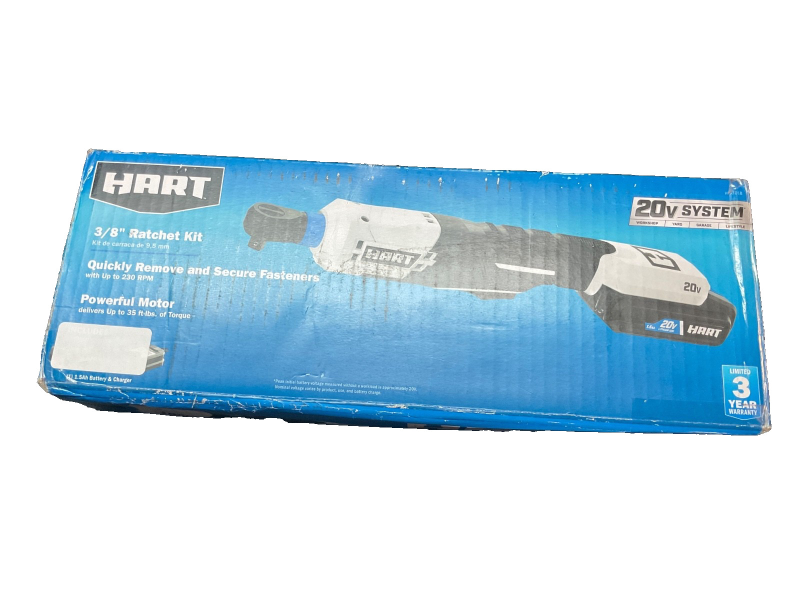 New HART HPRT01B 20v 20 Volt 3/8” Ratchet Open Box  (TOOL ONLY) Wrench