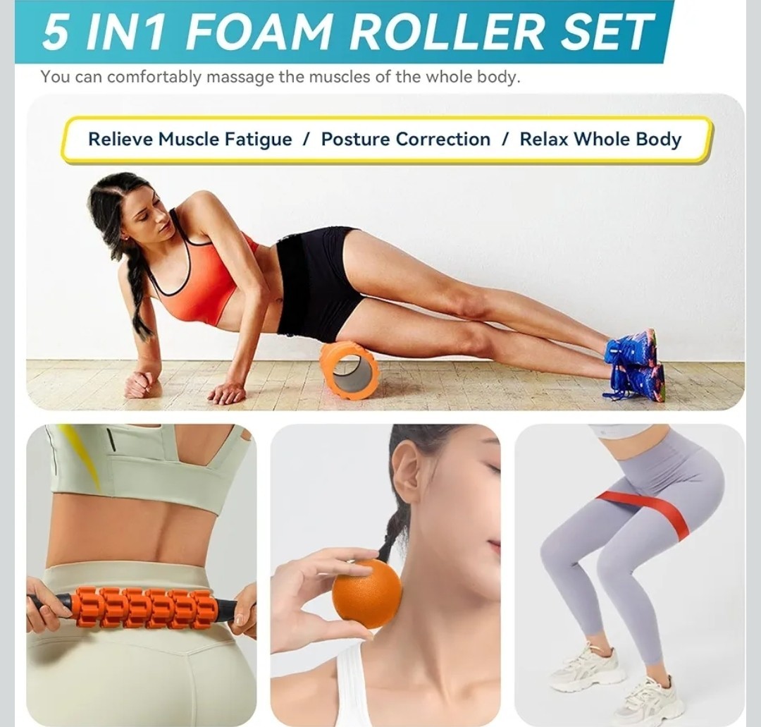 5 in 1 Deep Tissue Massage foam roller set