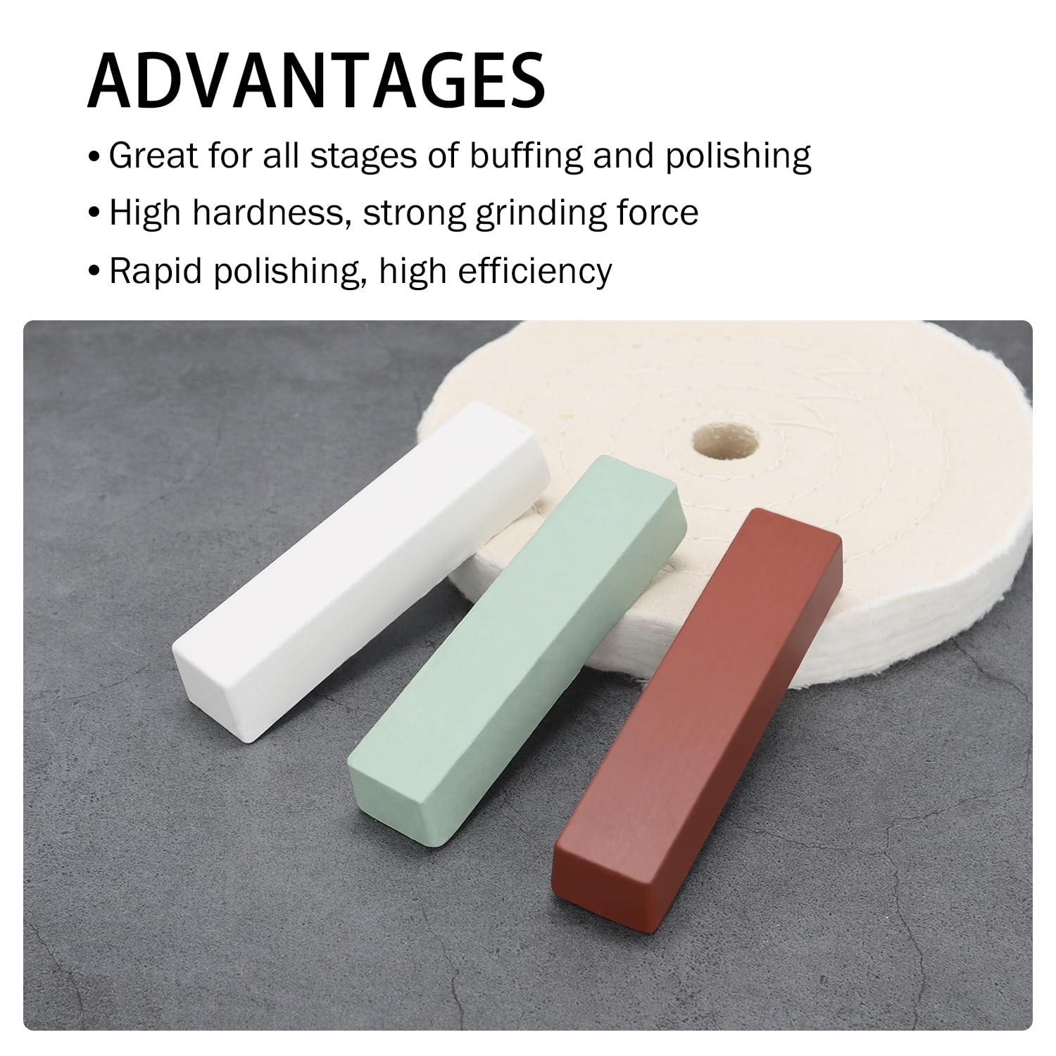 Buffing Polishing Cutting Compounds 12 Oz. Kit - Green Fine/White Medium/Red ...