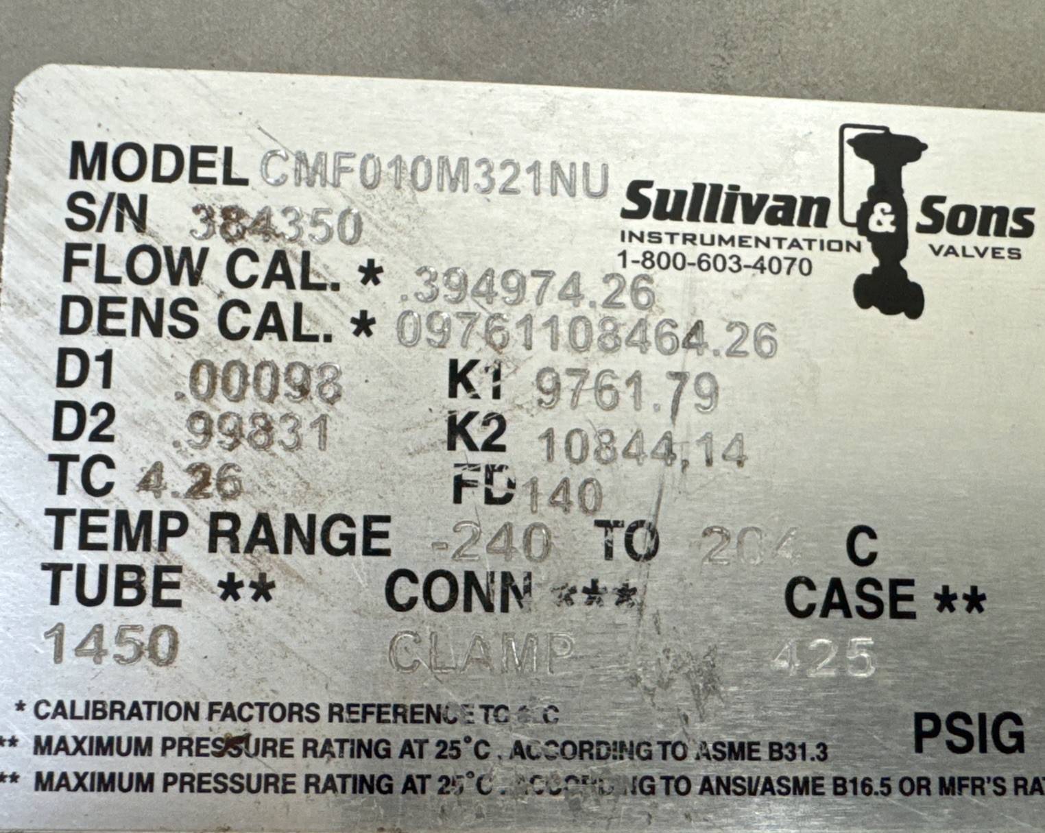 MICRO MOTION CMF010M321NU