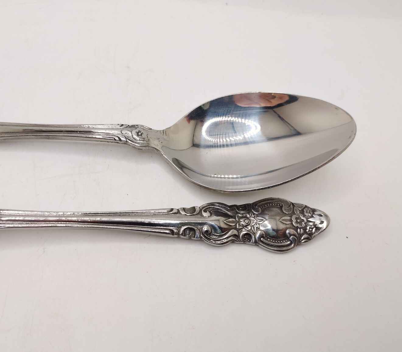 Vtg Stainless Steel Floral Scroll Edge Flatware Set Dillards Korea Retired 50pc