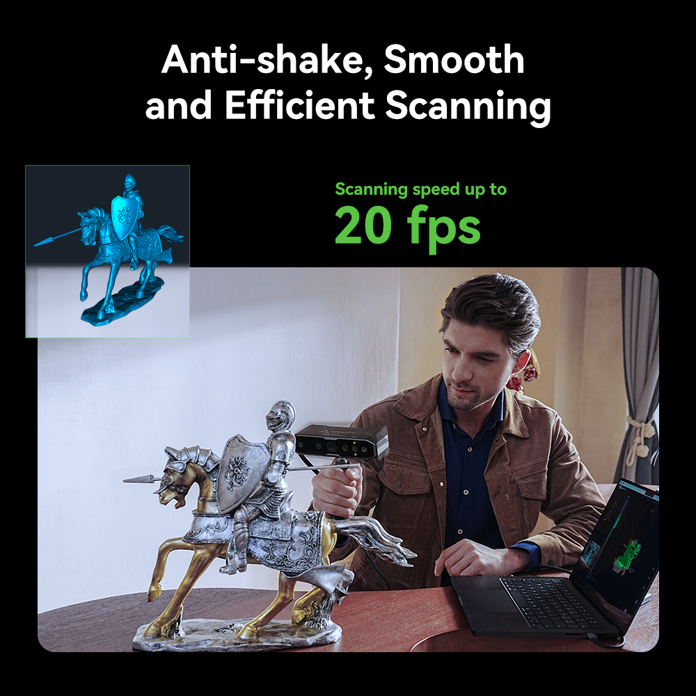 Creality 3D Scanner CR-Scan Otter 0.02mm Accuracy Scan for Black/Metal Objects