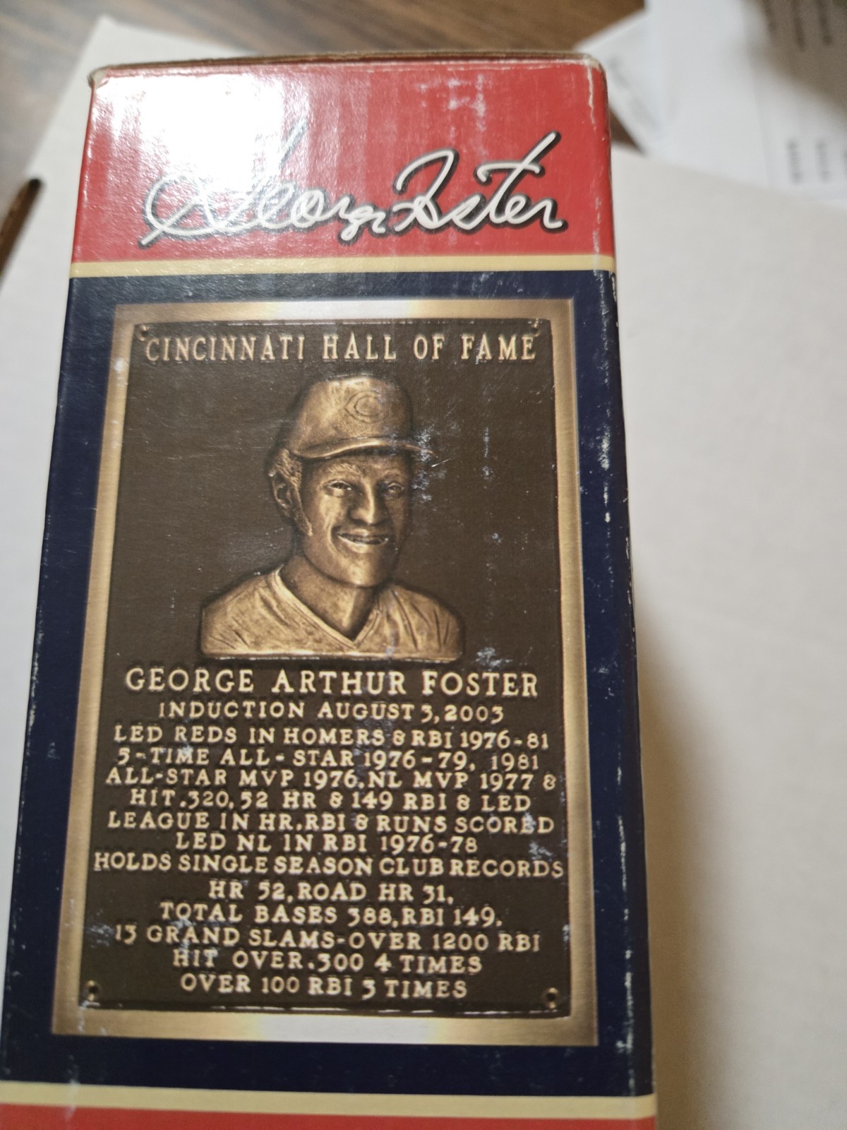 George Foster Autographed 2012 Bobblehead Jsa Cert W/game Ticket
