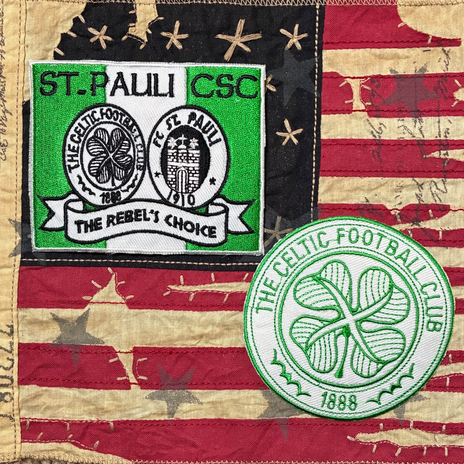 Iron-On Embroidered Patches St. Pauli CSC The Celtic Football Club Soccer Games