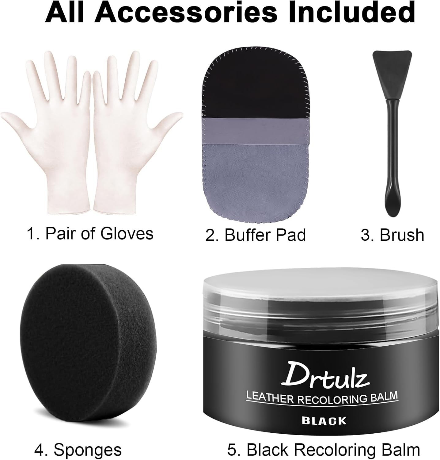 Black Leather Recoloring Balm, Leather Color Restorer Conditioner, Leather Repai