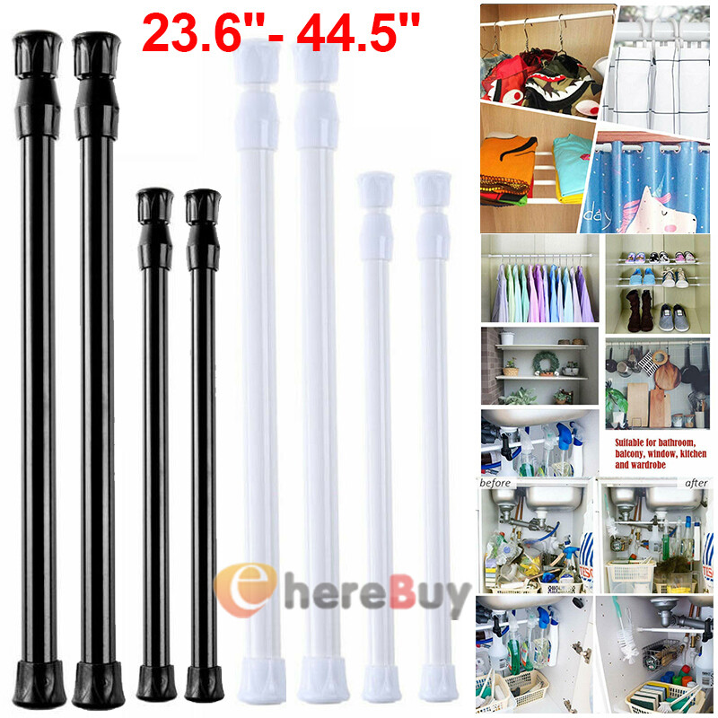 24-44 in. Adjustable Spring Tension Curtain Rod, 5/8 in. Diameter Steel Tube LOT