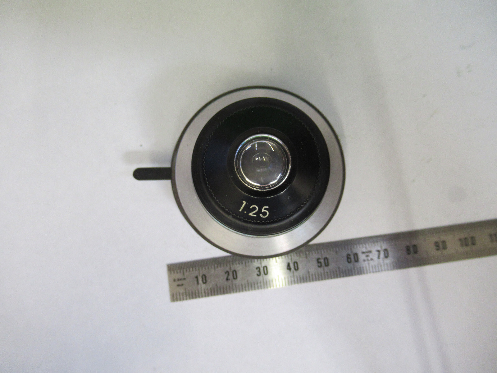 UNITRON JAPAN CONDENSER LENS + IRIS MICROSCOPE PART AS PICTURED &75-B-06