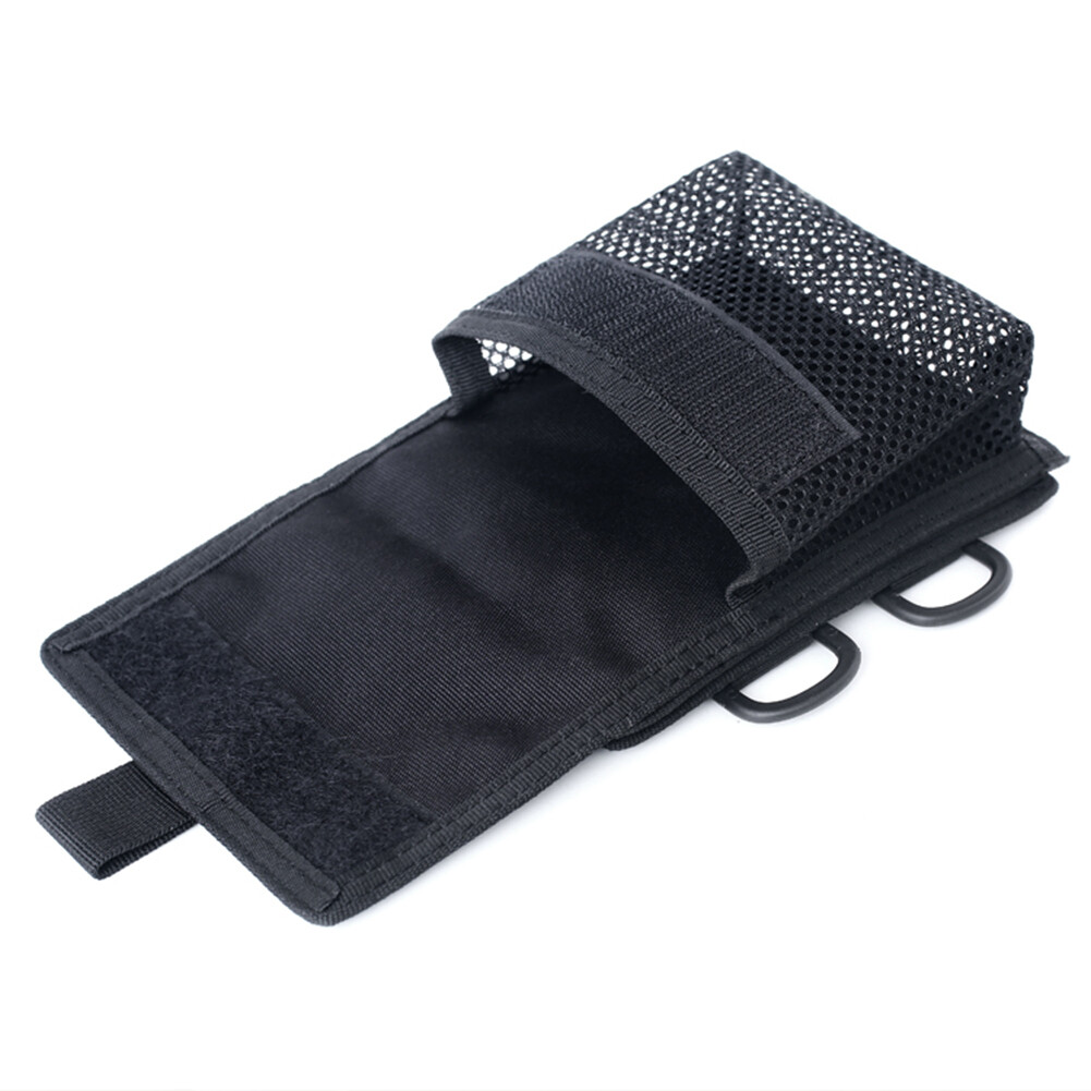 Tactical Hook & Loop Molle Patch Converter Adapter with Kit Bag Utility Pouch
