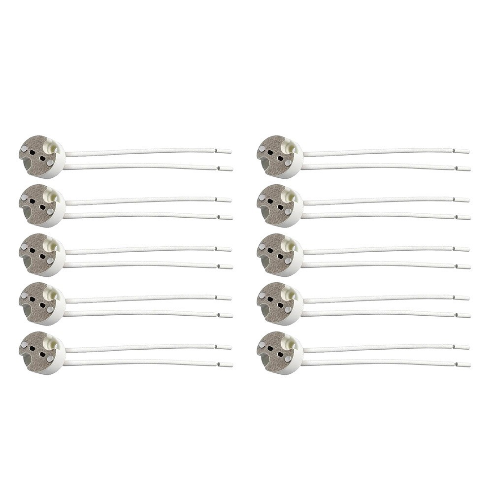 GU5.3 Socket Pack 10pcs MR16 Lamp Holder For 12V LED Halogen Compatible