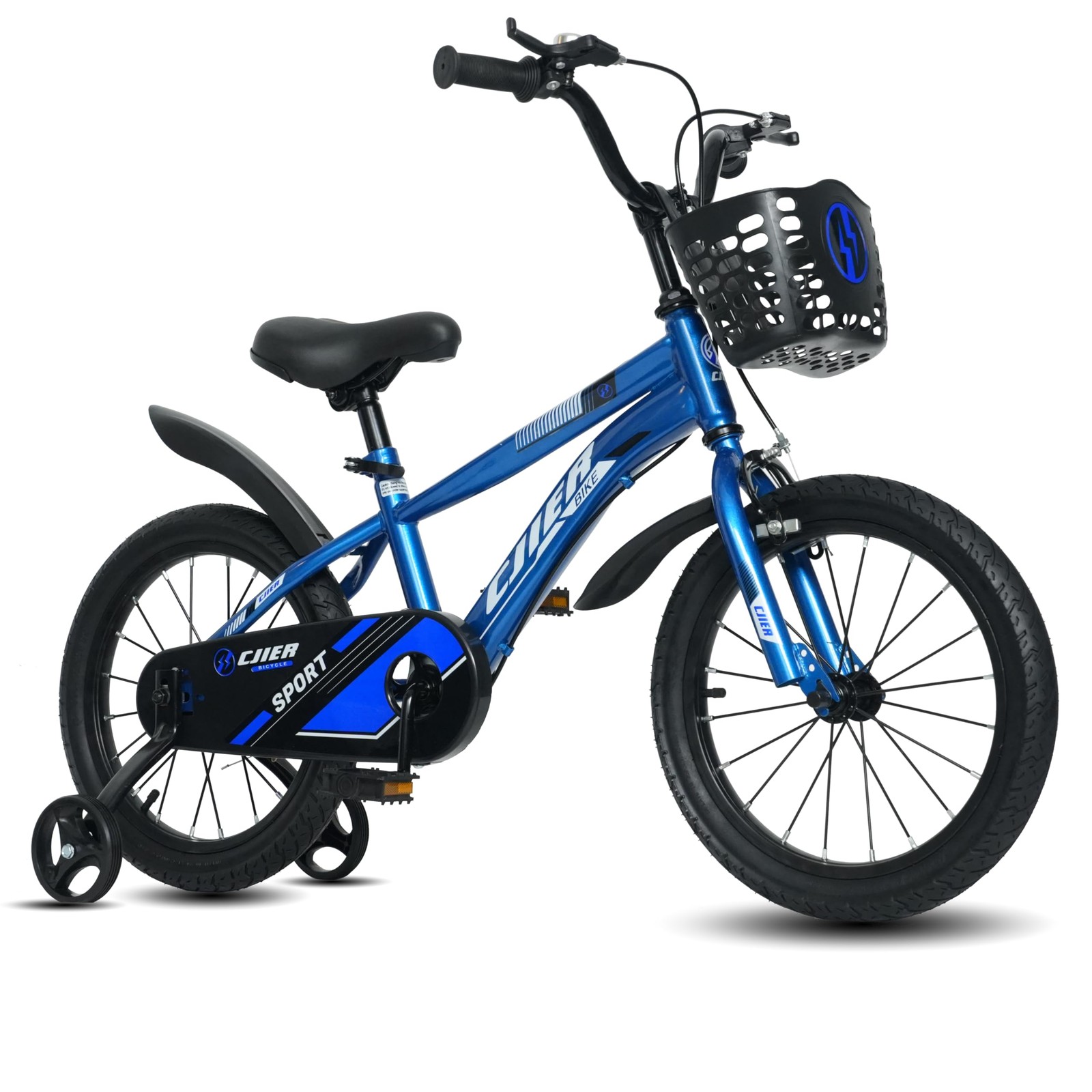 14 Inch Kids Bike Training Wheels for Boys Girls Ages 3-5 Blue Easy Assembly