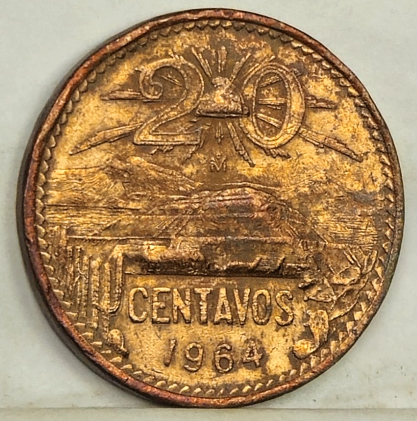1964 Mexico 20 Centavos RB