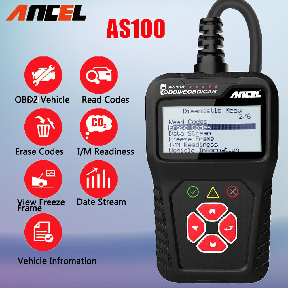 ANCEL AS100 OBD2 Scanner Code Reader Scanner Check Engine Fault Diagnostic Tool