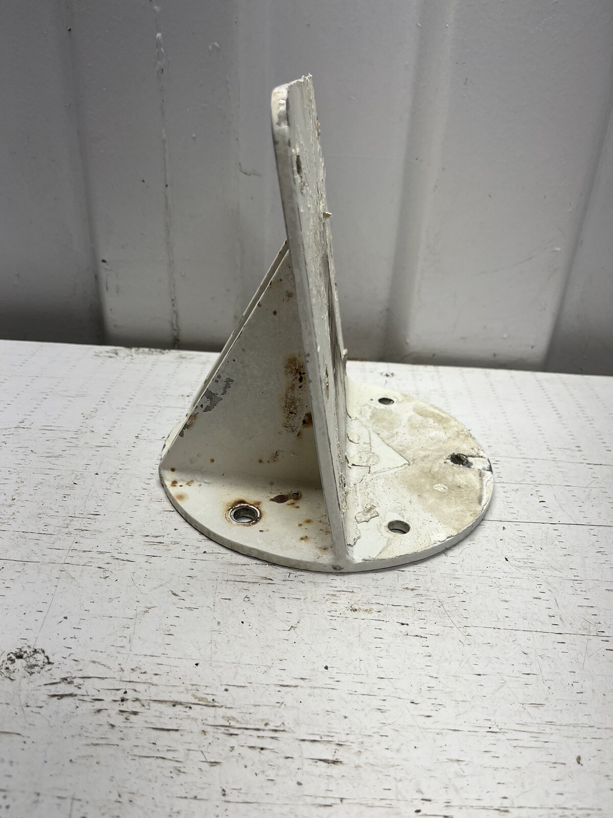Stainless Sailboat Winch Base Bracket On 80 Degree Angle 7” Round
