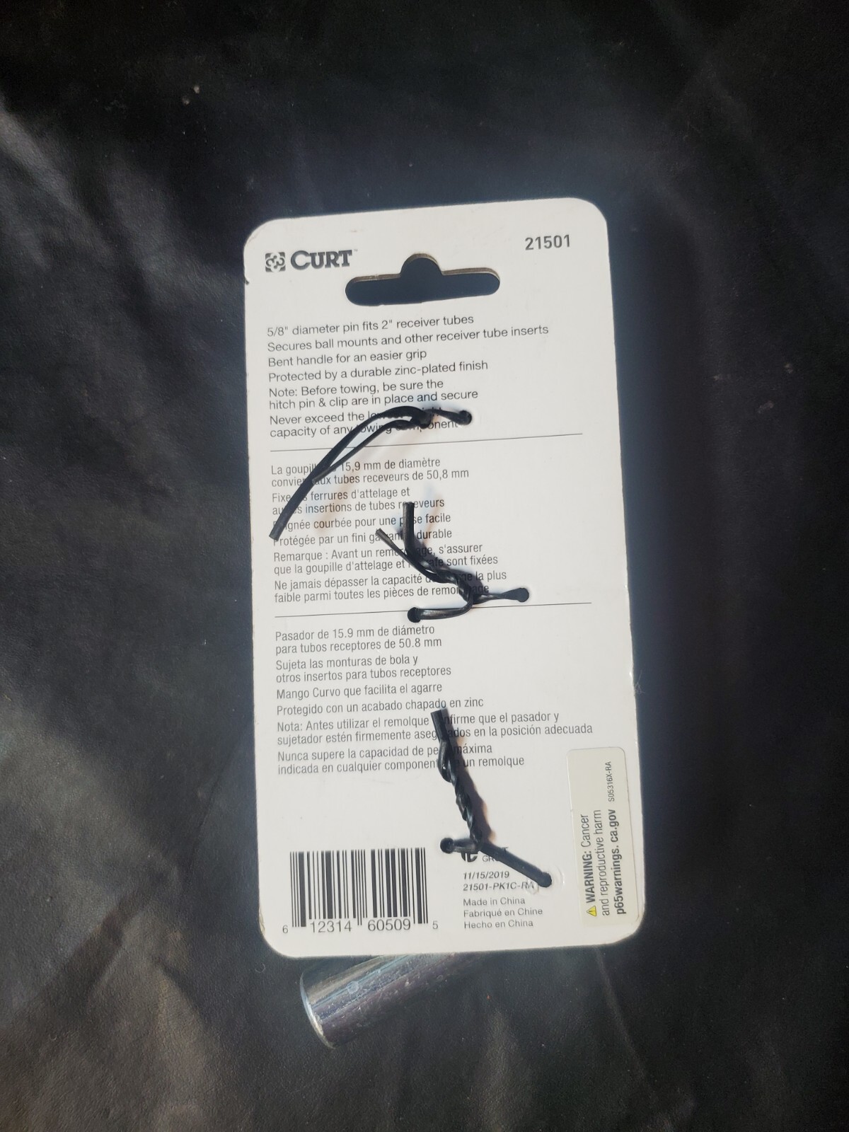 Curt Hitch Pin Set 21502