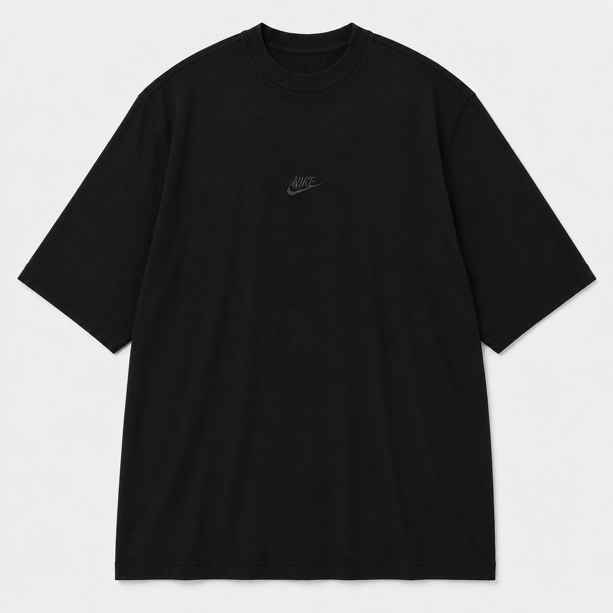 Nike Mens Premium Essentials Tee Shirt, Black, 2XL, Embroidered Logo, DO7392 NWT