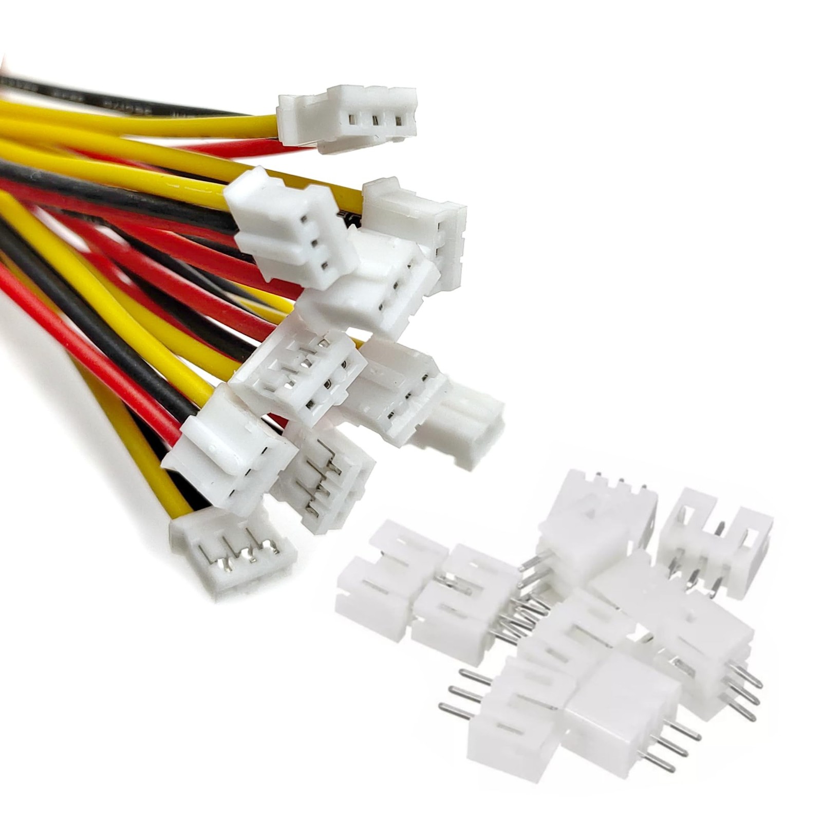 10 Sets Mini Micro JST PH 2.0mm 3 Pin Male Connector with 150mm 22AWG Silicon...
