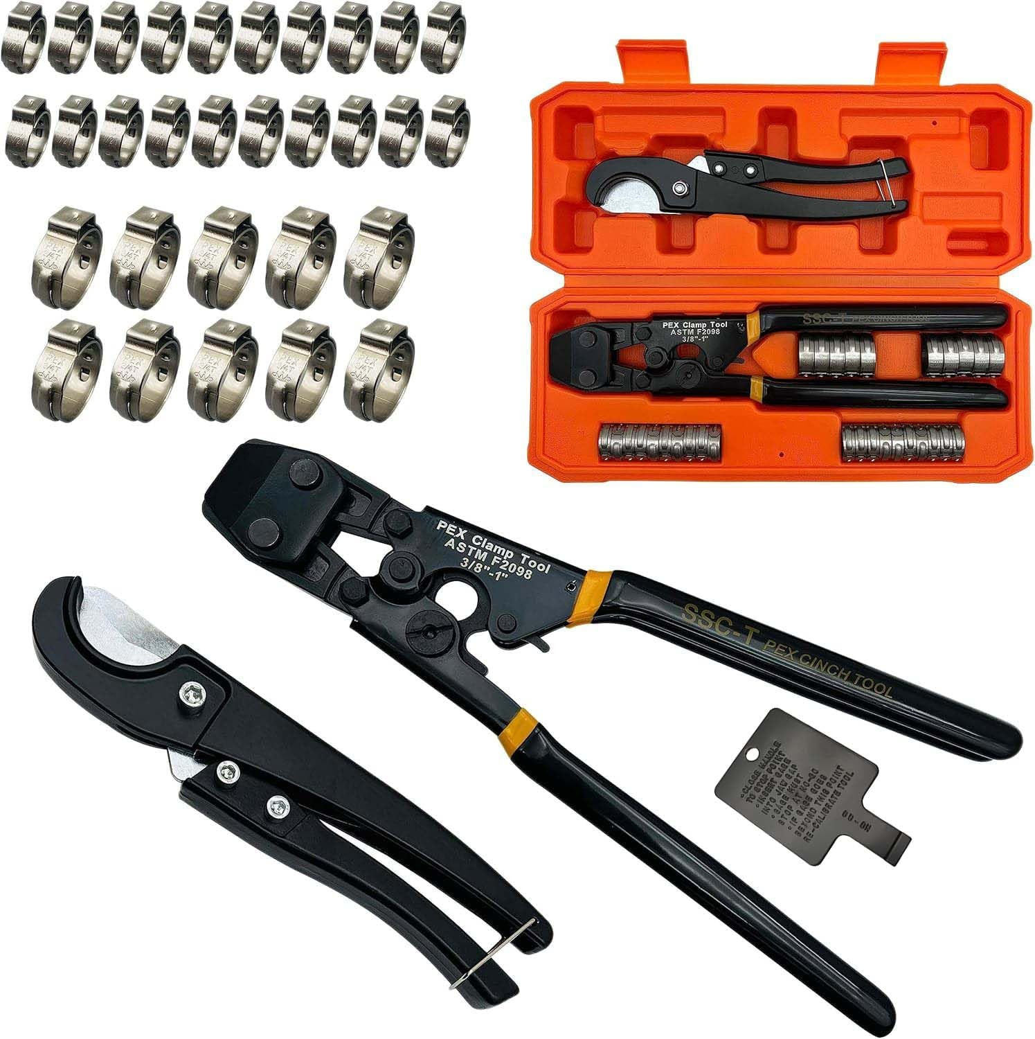 PEX Pipe Clamp Cinch Tool Crimping Tool Crimper for Stainless Steel Clamps fr...