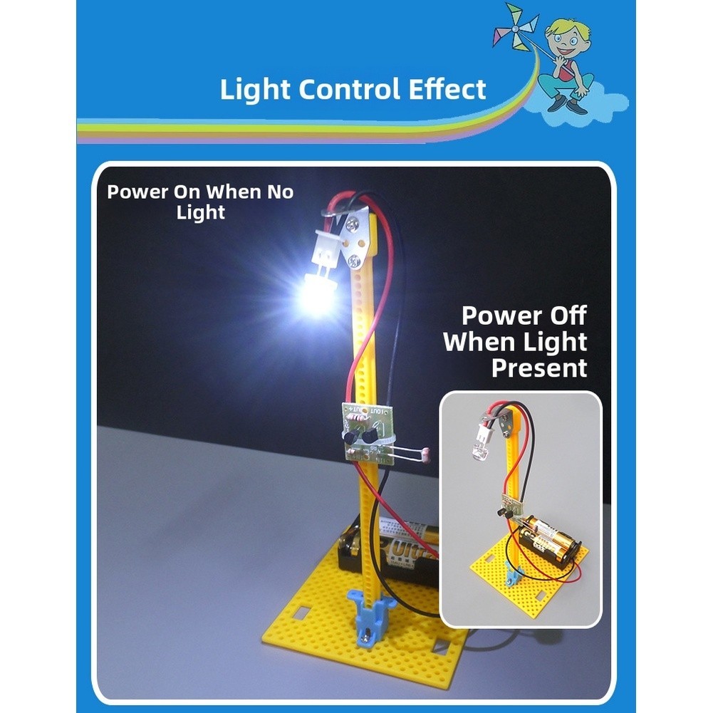Light Sensitive Night Light Kit for to Build and Learn Basic Electronics