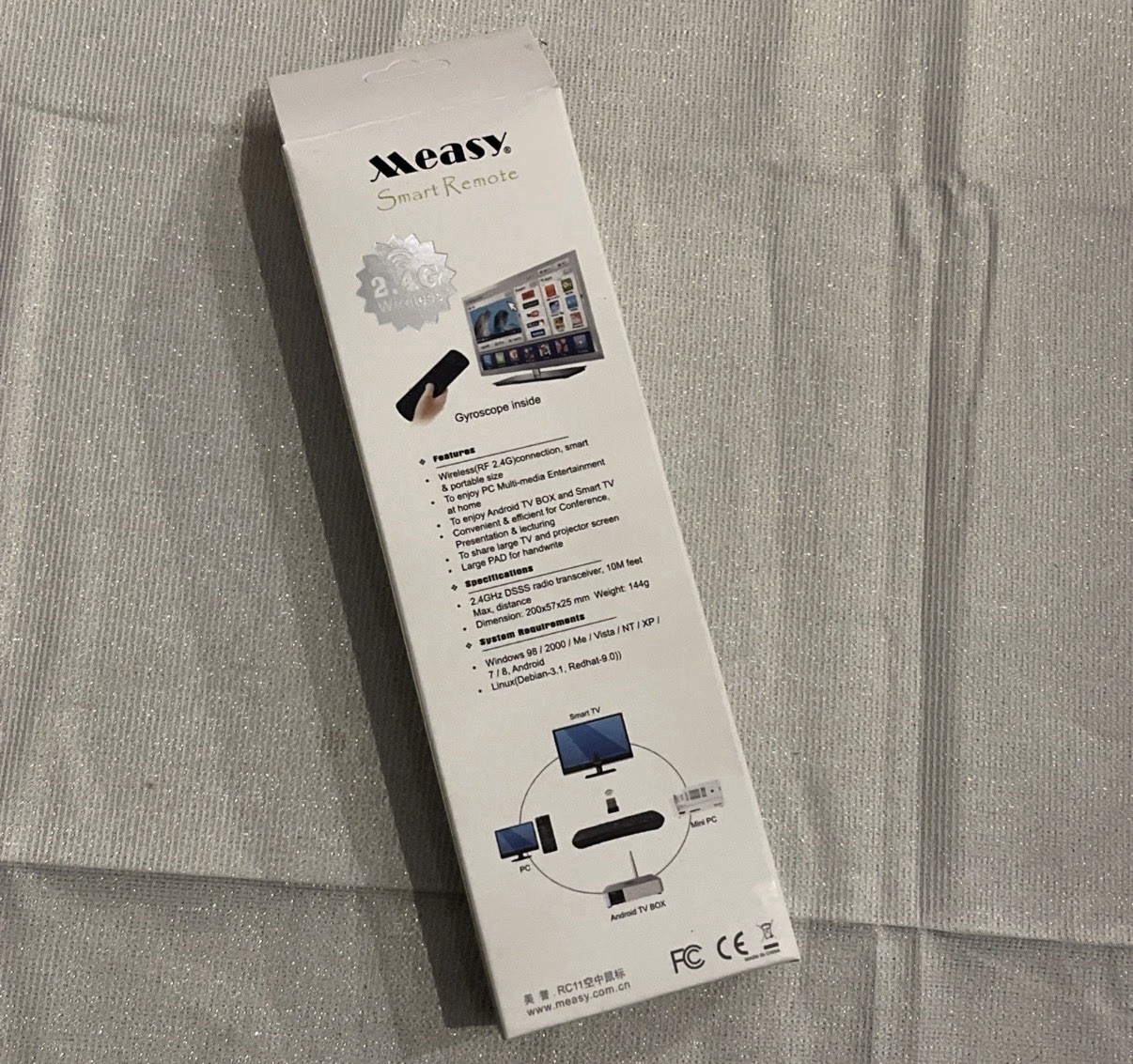 Measy Smart Remote RC11 Wireless 2.4G Touchpad Mouse Mac/Windows 8/Linux NEW