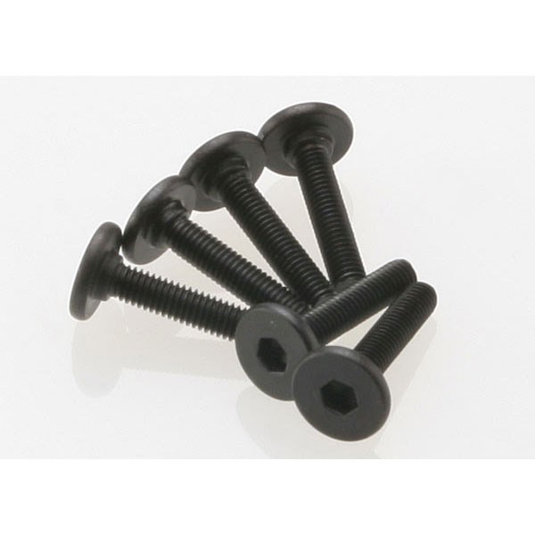 Traxxas 3646 3x15mm Flat-Head Hex Drive Machine Screws (6) TRA3646