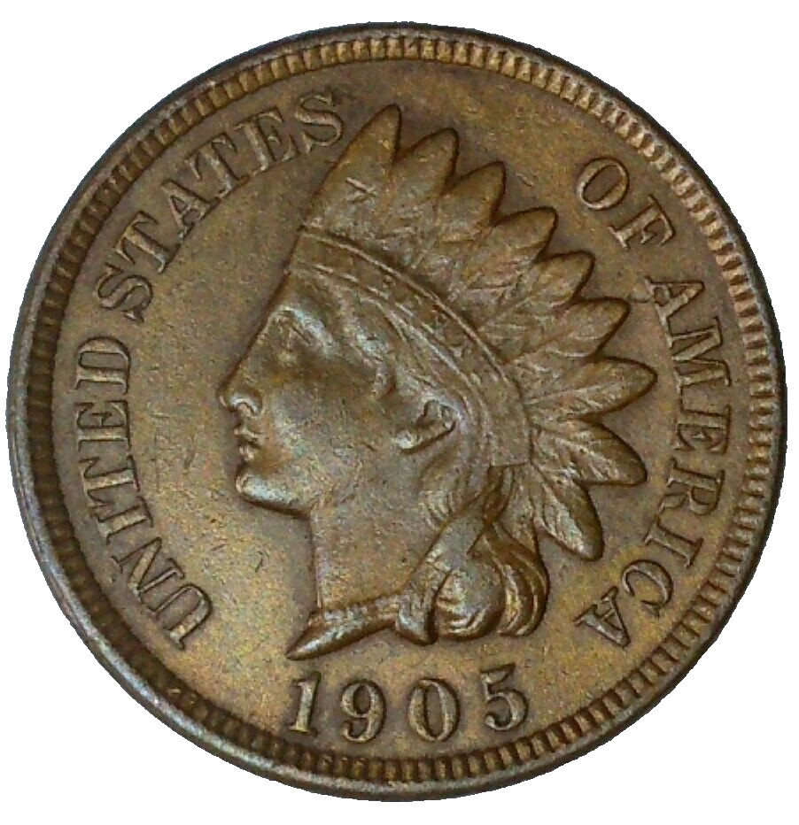1905 INDIAN HEAD CENT Sharp Full LIBERTY ~3 Diamonds Strong XF+ Penny Coin SRM
