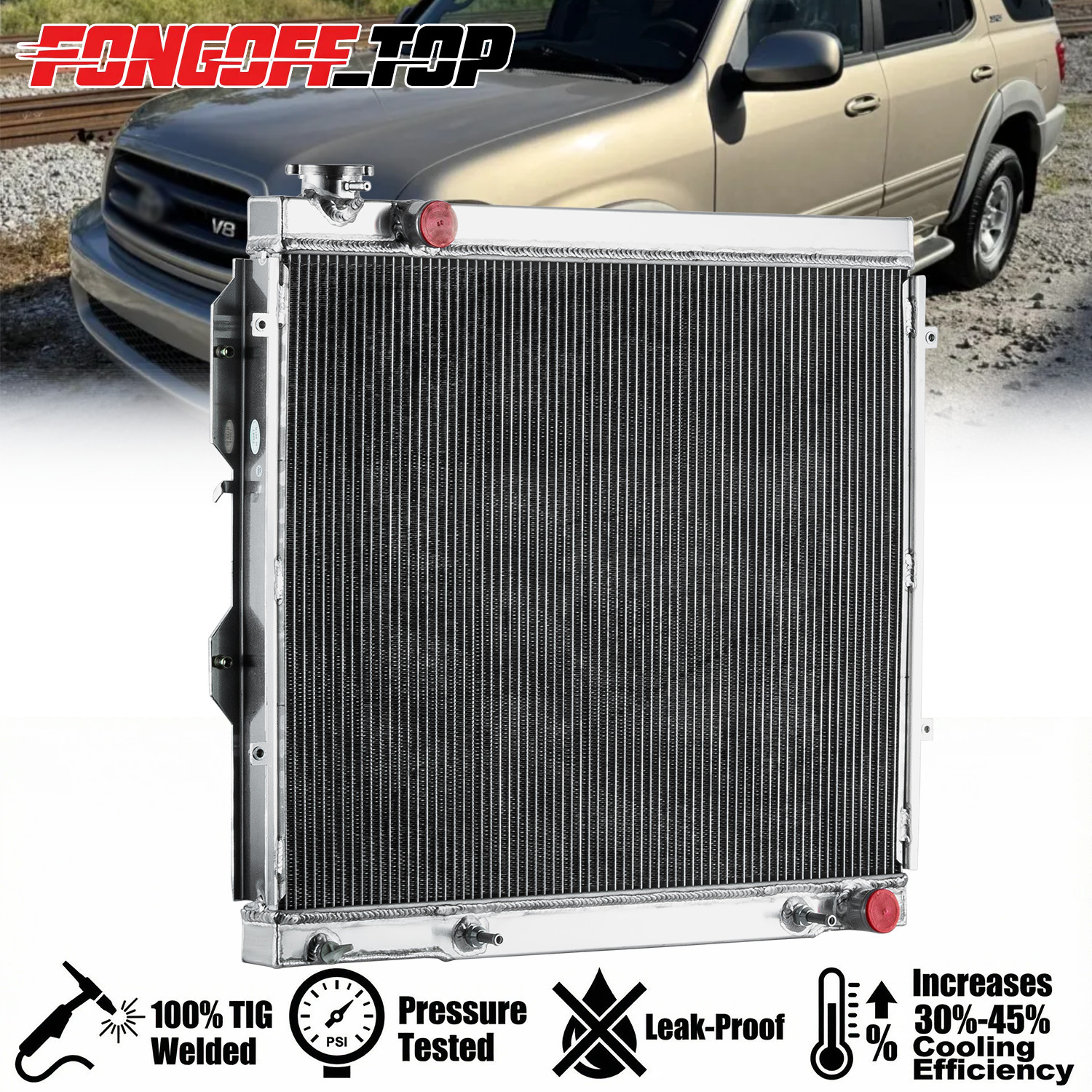 3 Row Aluminum Radiator For 2001-2007 2006 2005 Toyota Tundra Sequoia 4.7L V8