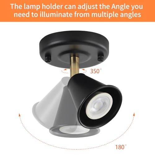 Modern Flush Mount Ceiling Spot Light, Adjustable Directional 1 light (2 pack)