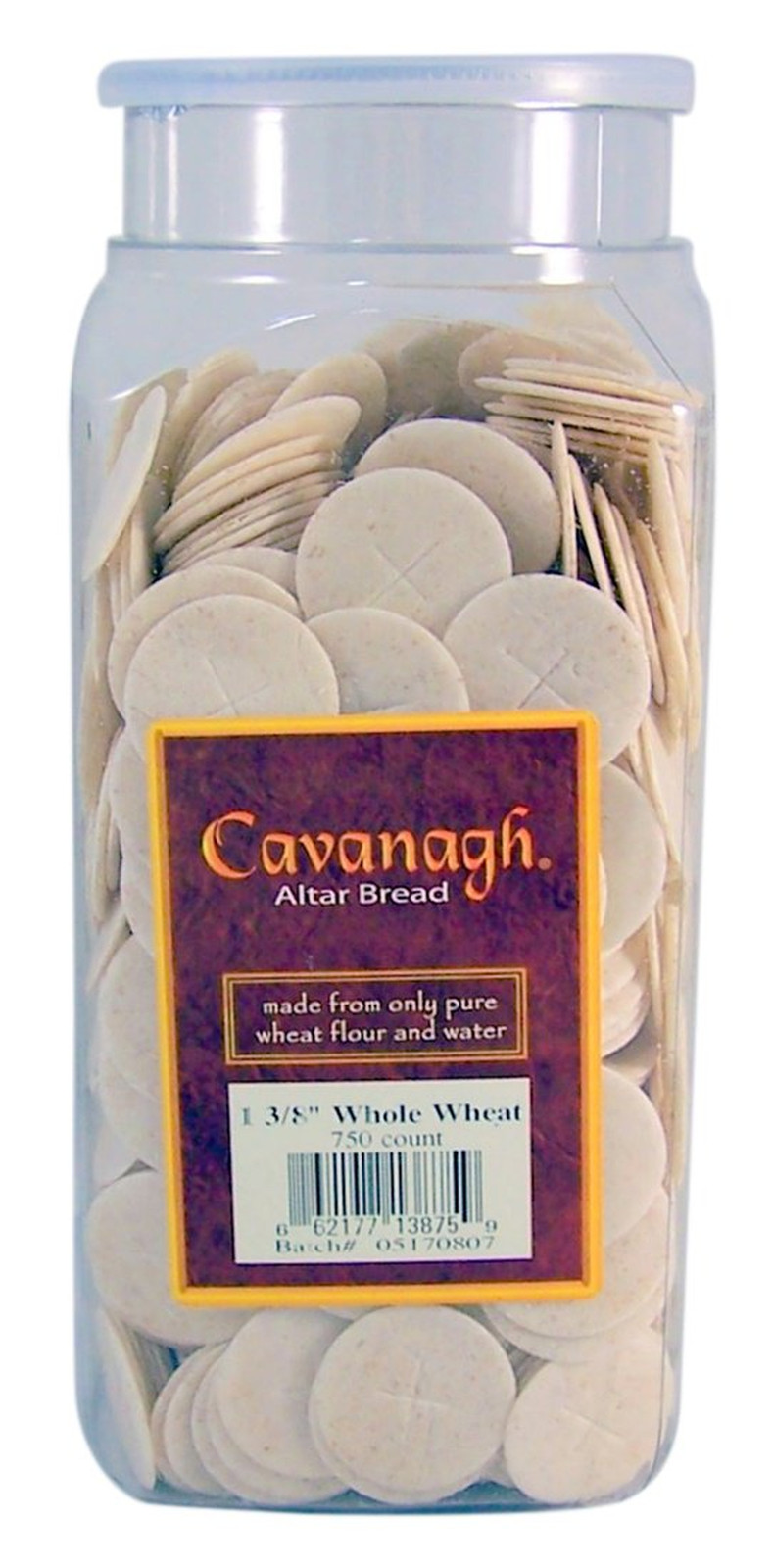Altar Bread - 1 3/8" Whole Wheat - 750/Container